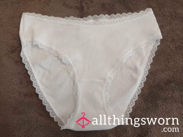 💕 Cla**ic White Panties 24h Wear 💕