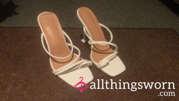 Cla**y Sa**y White Heels😍🥵