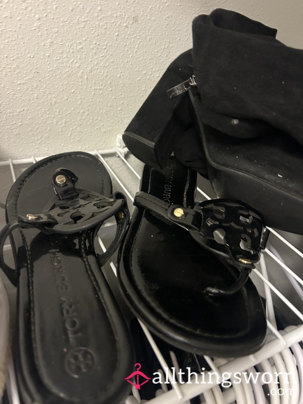 Cla**y Tory Burch Used Flip Flops