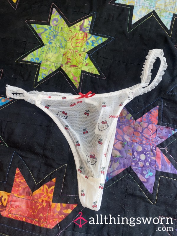 Claws & Cream – The Softest, Creamiest Hello Kitty Thong You’ll Ever Want 🐾💦