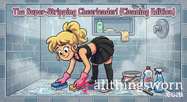Cleaning My Tube Wearing Short Skirt