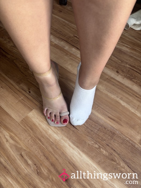 Clear Heels With Toe Loop
