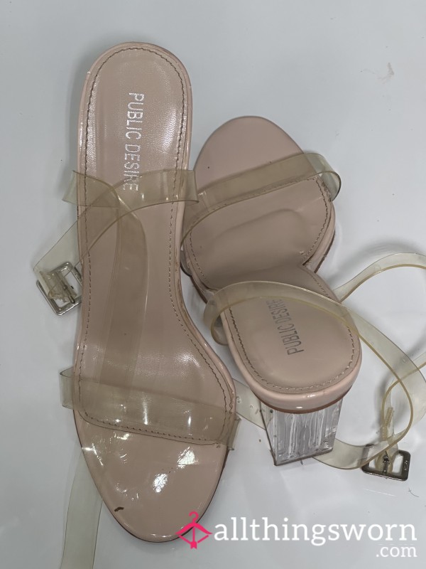CLEAR PERSPEX HEELS