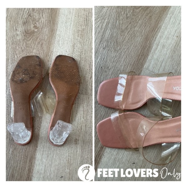 Clear Sling Back Heels Size 10