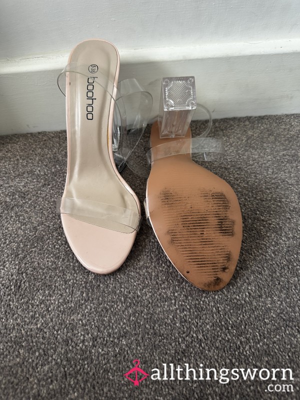 Clear Strappy Heels