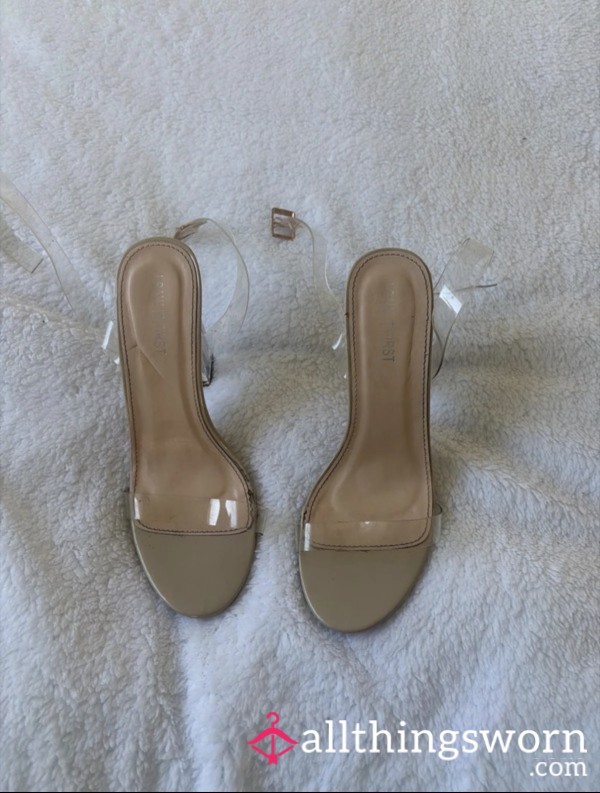 Clear Well Worn High Heels