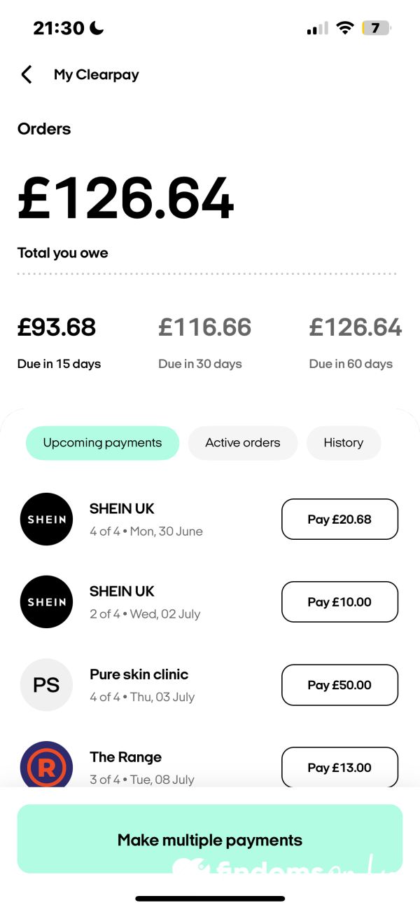 Clearpay Payment! 💷💷