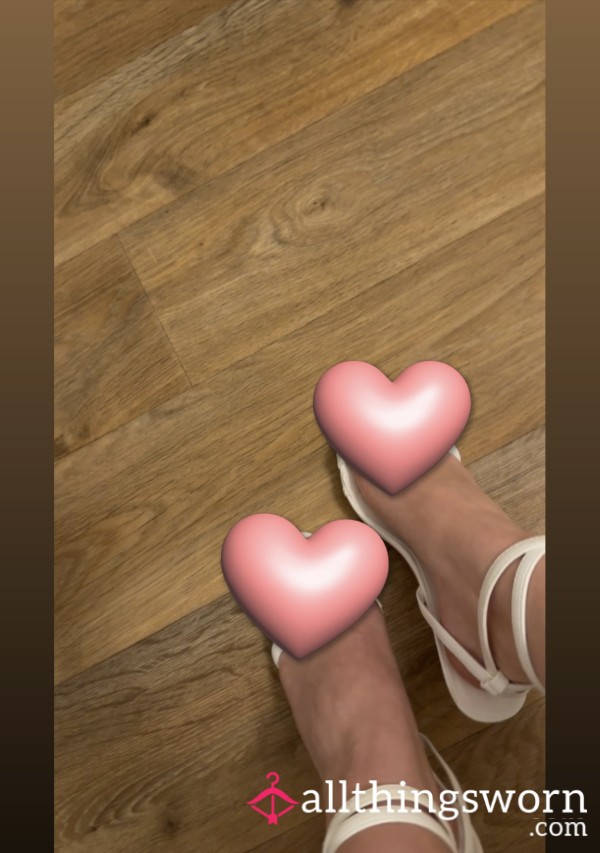 Close Up In White Heels