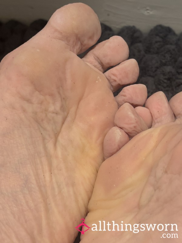 Close Up Of My Wrinkly Shrivelled Feet After Long Hot Bath