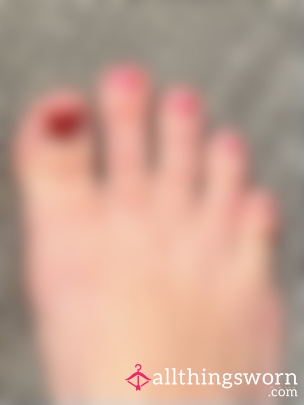 Close Up Of Pink Toes