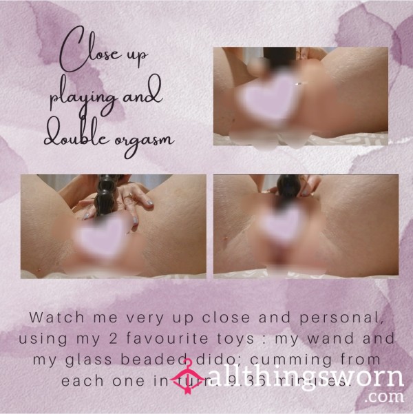 10 Minute Close Up Playing With Double Orgasm