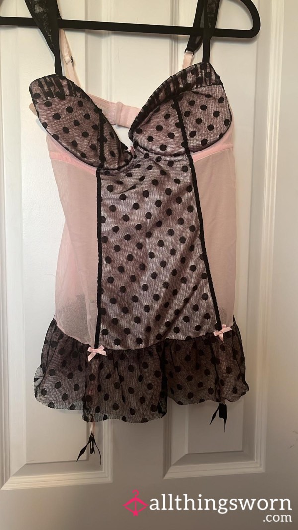 CoCo- Baby Pink And Black S**y Outfit