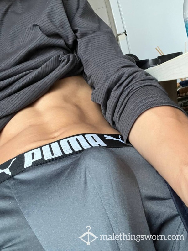 College Amateur Undressing And Jerking Off In His Puma Boxers After School