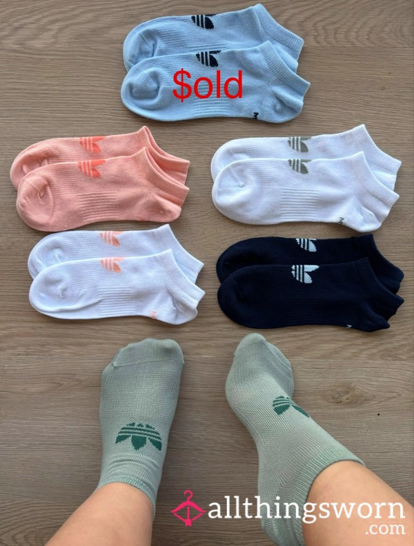 Colored Adidas Ankle Socks
