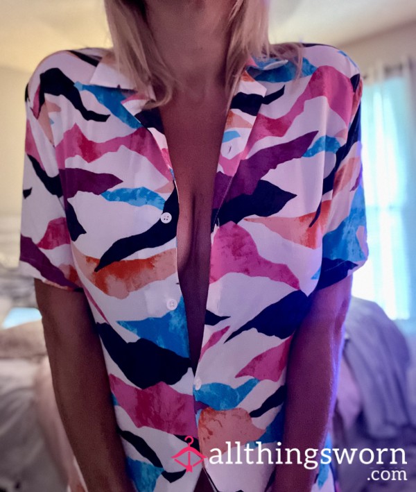 Colorful Bu*ton-Up Shirt - 3 Day Wear 👚