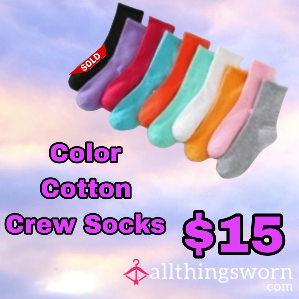 Colorful Cotton Crew Socks