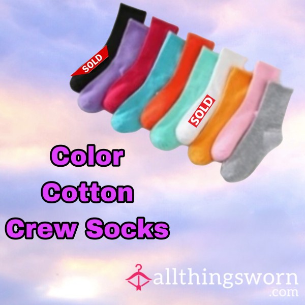 Colorful Cotton Crew Socks