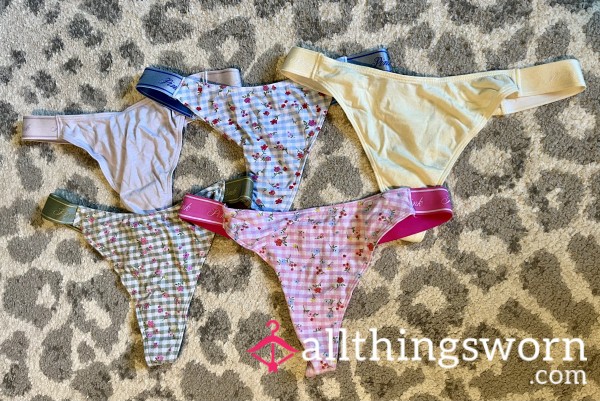 Colorful Cotton Thongs, Summer Vibe| VS Pink 🧚🏼