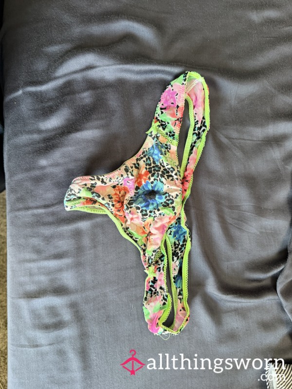 Colorful, Flor*l, Vibrant Thong