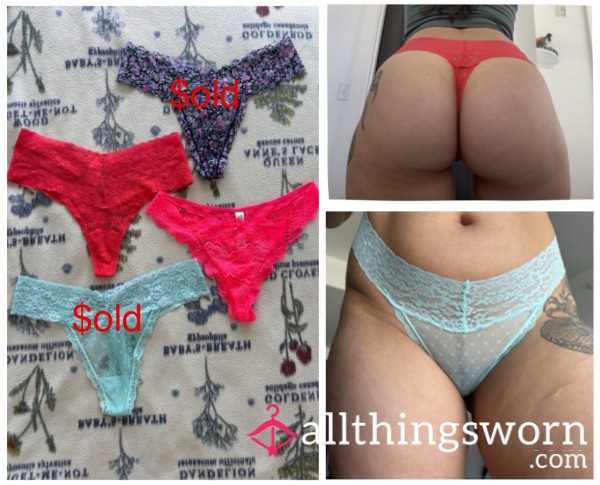 Colorful Lacey Thongs