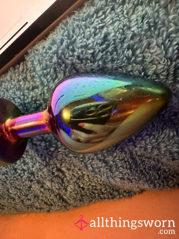 Colorful Medium Bu*t Plug Used!