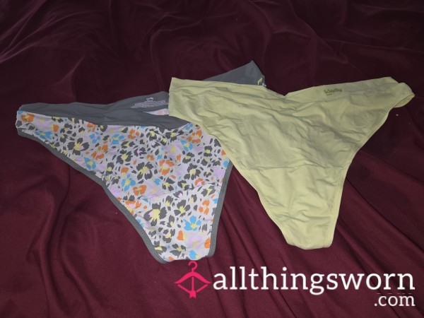 Colorful Nylon Thongs. Plus Size
