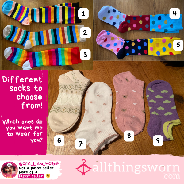 🧦 Colorful Socks (24h, 48h, 72h) Ankle + Knee-high