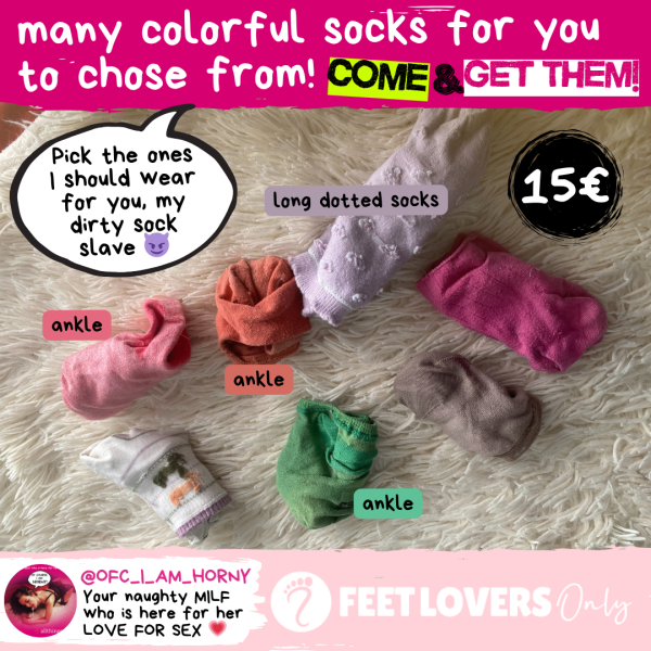 Colorful Socks (24h, 48h, 72h Wear Available) Ankle + Crew