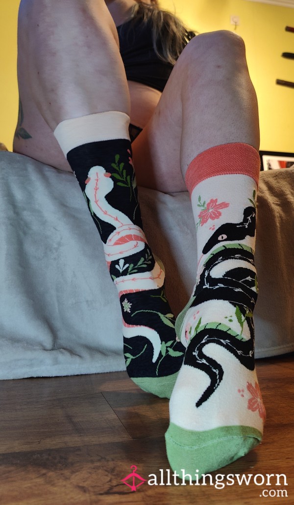 Colorful Socks With Snake Pattern