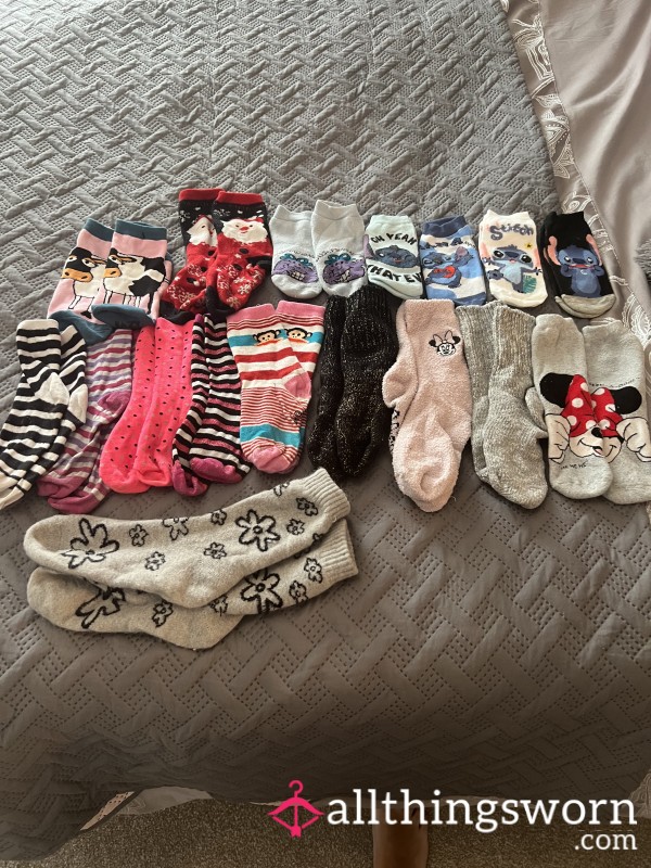 Coloured Socks Fluffy/ankle/stitch You Name It I Have It!