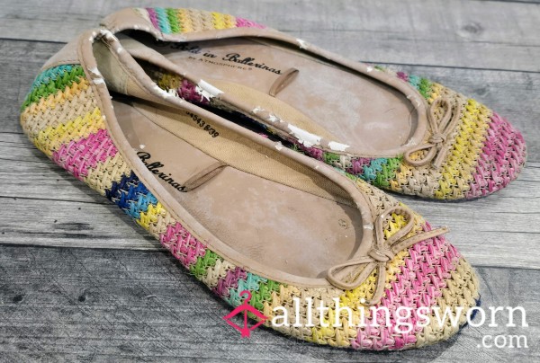 Colourful Flat Shoes, Pretty Trashed But Very Well Loved !!