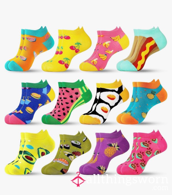 Colourful Foodie Ankle Socks - Pick Your Pair - Uk Delivery Included 😘