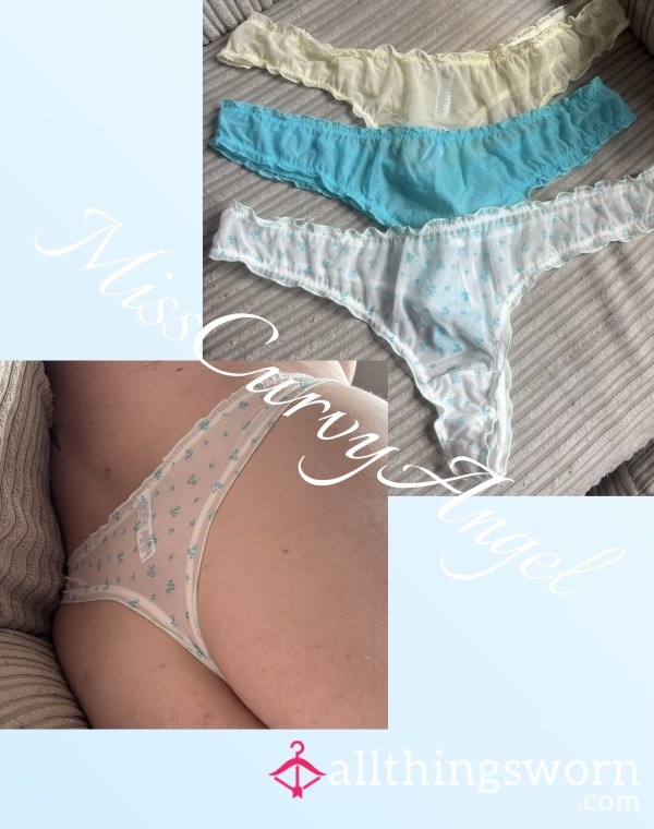 Colourful Frilly Lace Thongs (Postage Included In Price) (Completely Customisable)