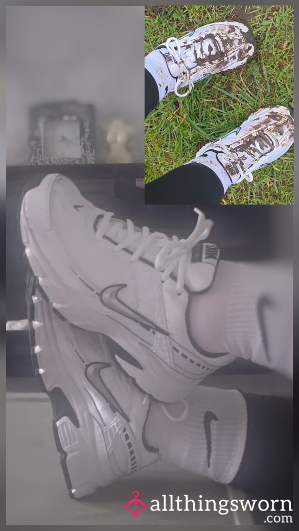 Come Clean My Brand New, Crisp White, Now Extra Dirty, Muddy Trainers With Your Tongue