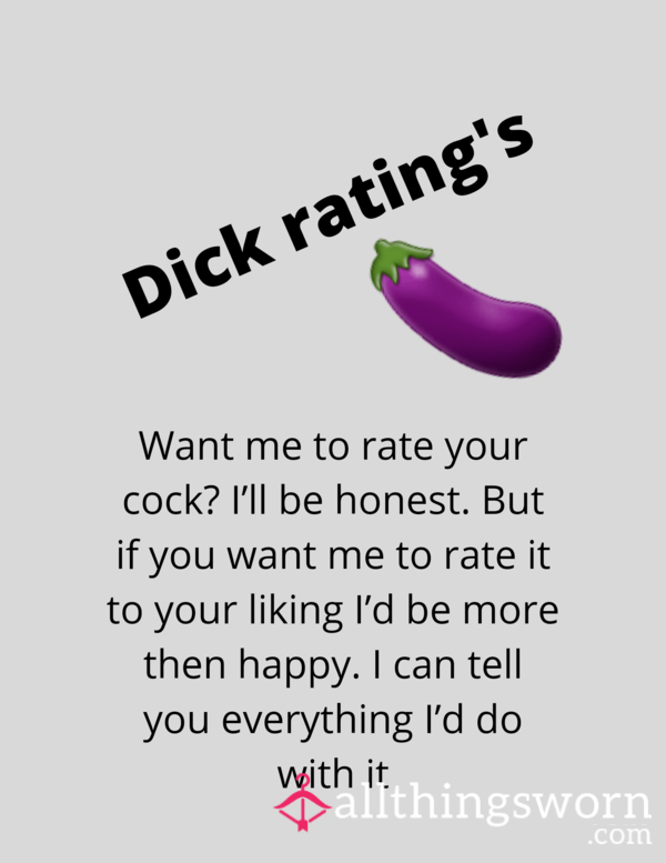 Come Get Your D*ck Rated To High Standards And However You Want It