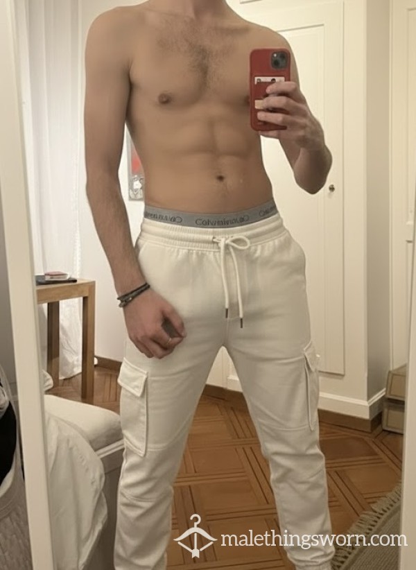 Comfy Beige Cargo Sweatpants