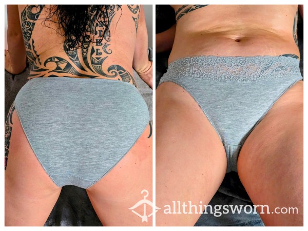 Panties For Sale ! - Well Worn Dirty Grey Cotton Panty With Alex's Scent