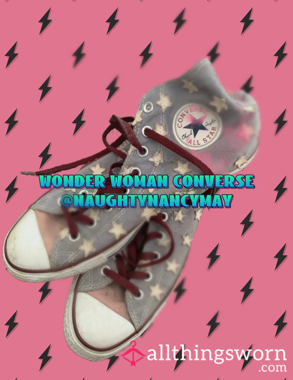 Comic Con Converse! Size 9. Worn Converse Sneakers!