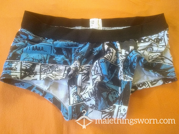 Comic Print Boxer – Blue – M