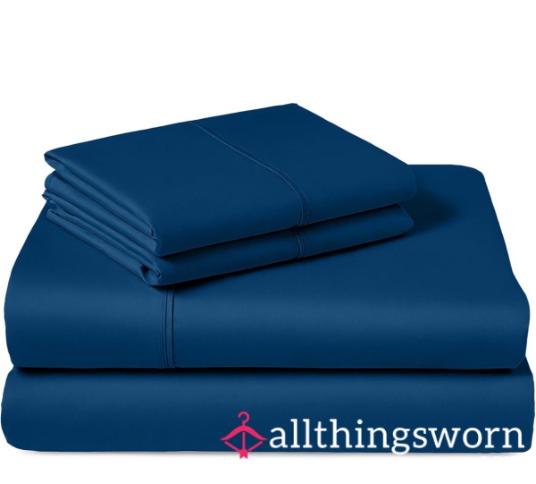 Complete Blue Japan Bedsheet Matrimonial/ Double Bed  Cover And Sheet + 2 Pillowcase