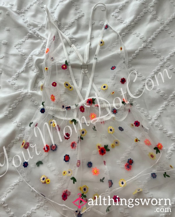 👙 Completely See Through Flor*l Romper