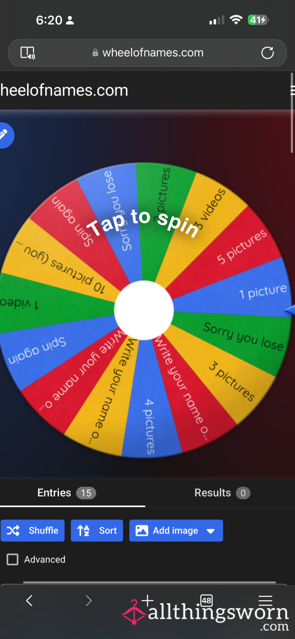 Content- Spin The Wheel