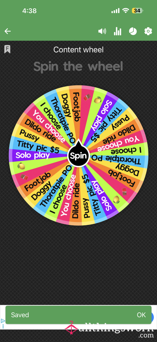 CONTENT WHEEL $10 For Content 👀