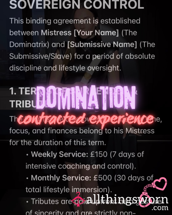 Contracted Domination Experience 1 Week