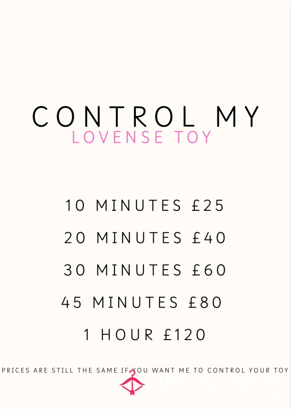 Control My Lovense Toy 💕