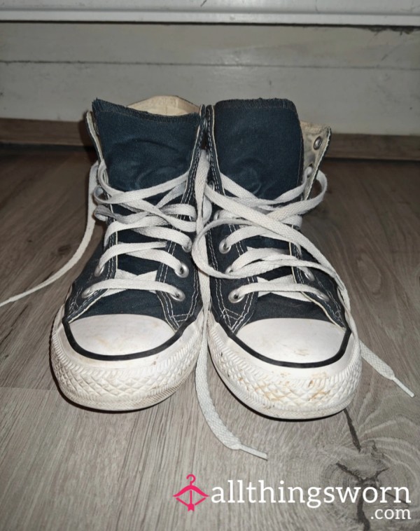 Converse Blue High Shoes💙DIRTY{WELL-WORN