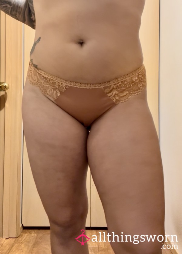 Copper Orange Seamless Lace Thong 🍊