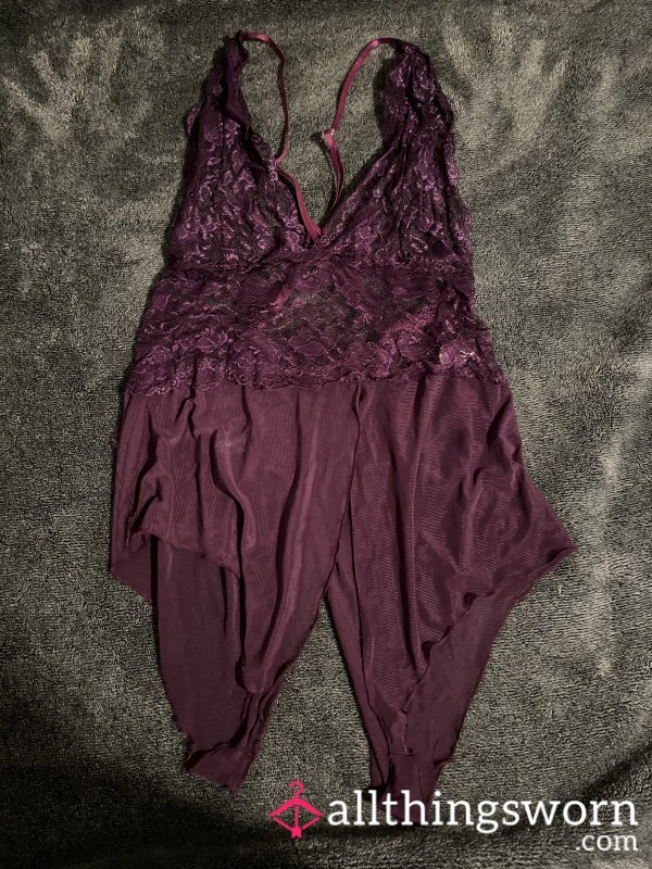 Purple Lace Topped Body Suit.