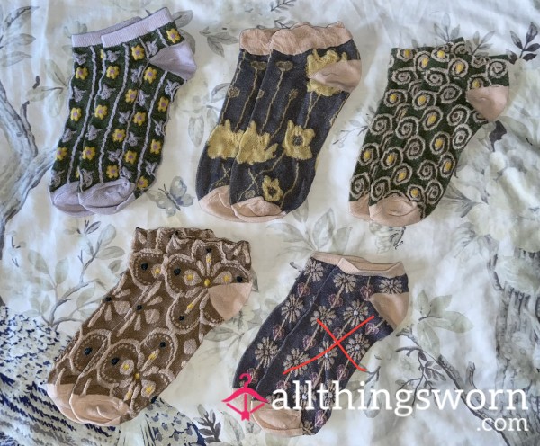 Cotton Ankle Socks - Flor*l Designs 💐