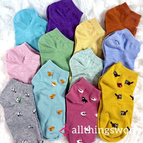 Cotton Ankle Socks - Pick A Color